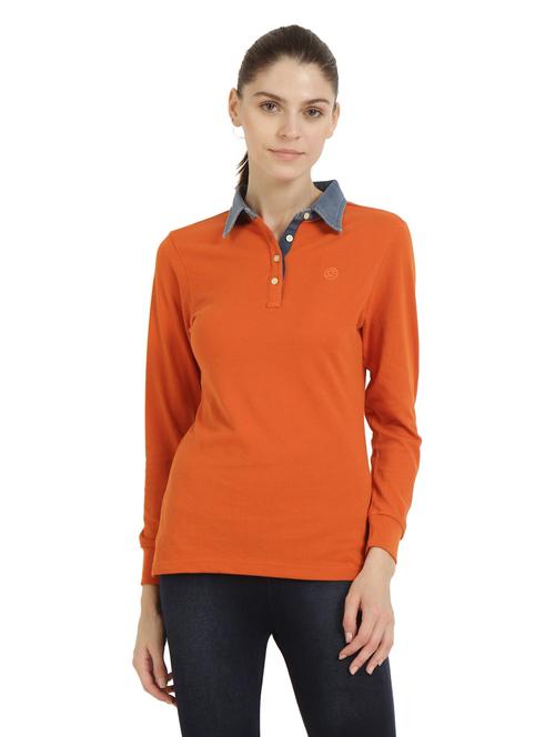 orange cotton regular tshirt - 19113065 - Very Small Image - 1