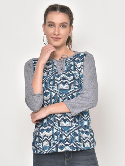 blue cotton regular tshirt - 19113127 - Very Small Image - 1