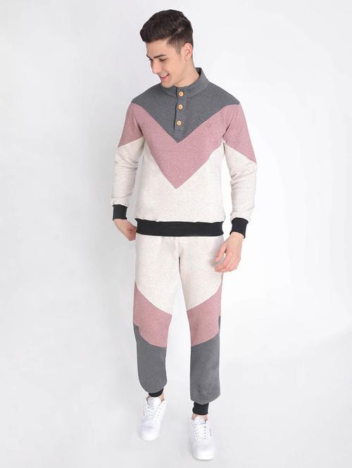 color blocked polyester track pant full length track suit - 19113467 - Very Small Image - 1