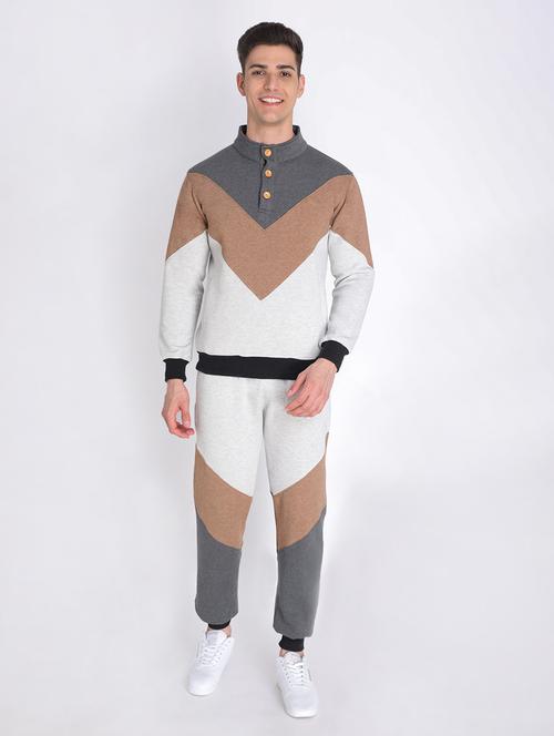 color blocked full length track suit - 19113469 - Very Small Image - 1