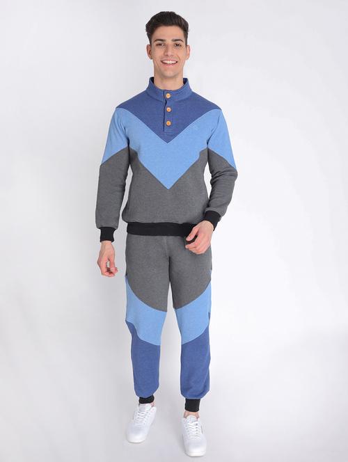 color blocked full length track suit - 19113470 - Very Small Image - 1
