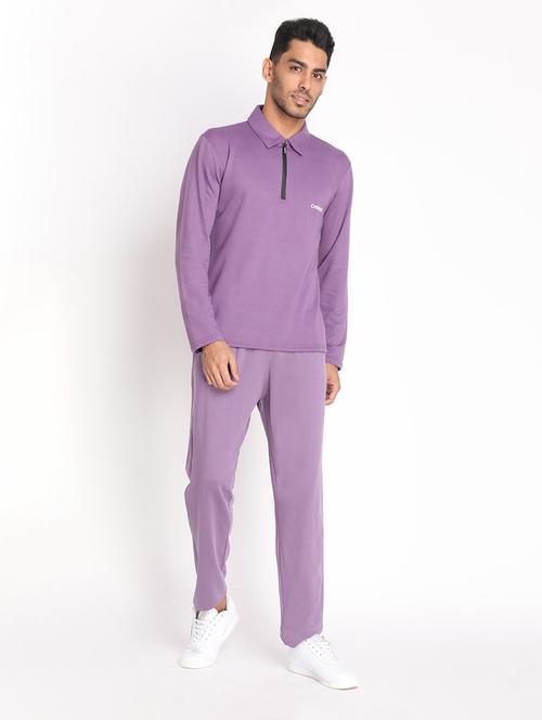 purple cotton track suit - 19113659 - Very Small Image - 1