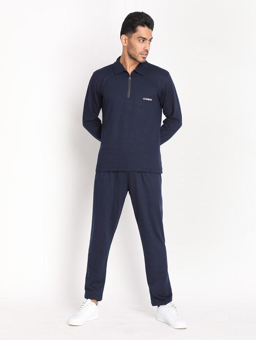 dark blue cotton track suit - 19113664 - Very Small Image - 1
