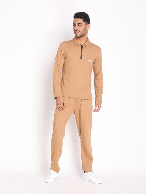beige cotton track suit - 19113667 - Very Small Image - 1