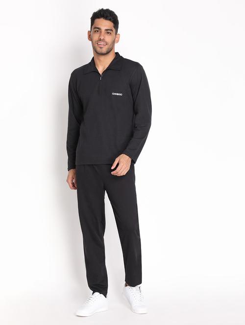 black cotton track suit - 19113669 - Very Small Image - 1