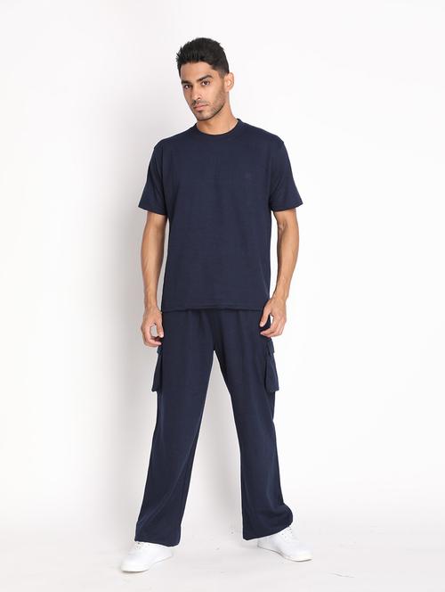 dark blue cotton track suit - 19113686 - Very Small Image - 1