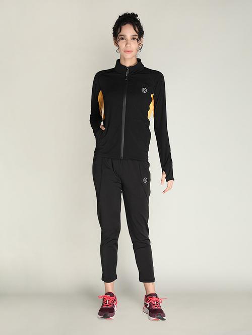 stand collar solid active wear set - 19114144 - Very Small Image - 1