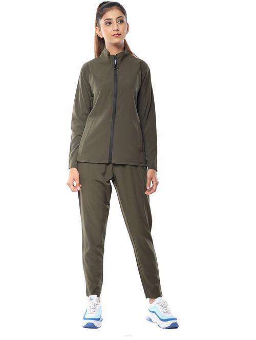 stand collar solid track suit set - 19114234 - Very Small Image - 1