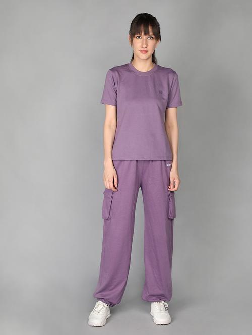 solid active wear track suit set - 19114344 - Very Small Image - 1
