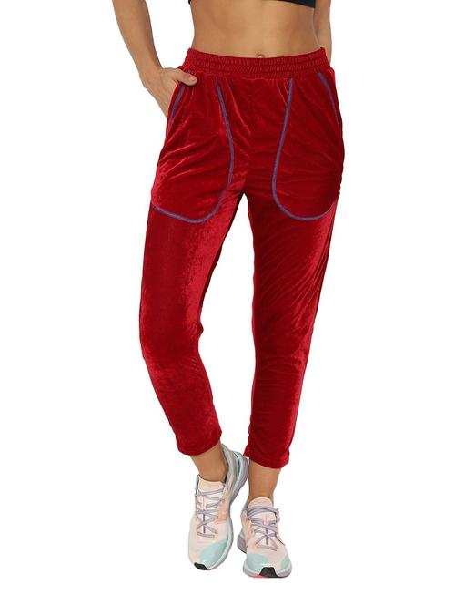 red solid track pant - 19115001 - Very Small Image - 1