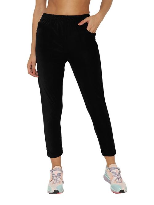 black mid rise track pant - 19115076 - Very Small Image - 1