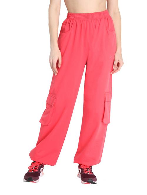 mid rise solid track pant - 19115139 - Very Small Image - 1