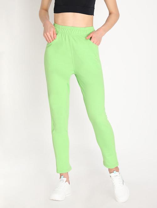 mid rise solid track pant - 19115153 - Very Small Image - 1
