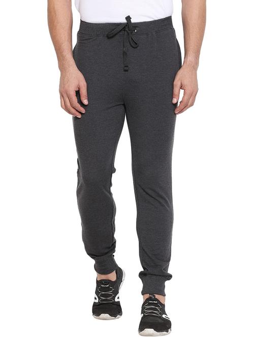 grey cotton blend full length track pant - 19115471 - Very Small Image - 1