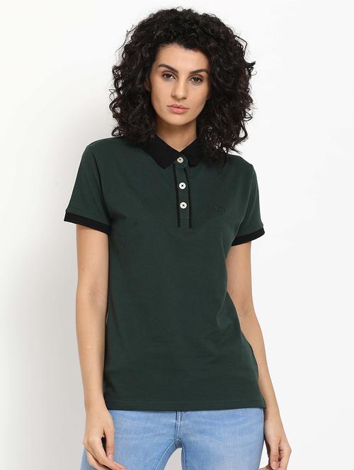 polo neck solid t-shirt - 19116068 - Very Small Image - 1