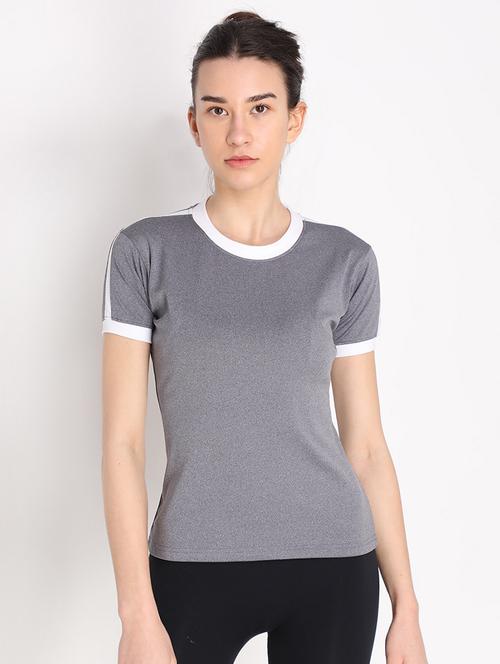round neck contrast bind t-shirt - 19116120 - Very Small Image - 1