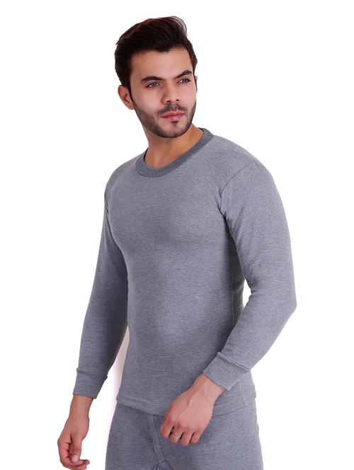 round neck solid thermal top - 19116873 - Very Small Image - 1