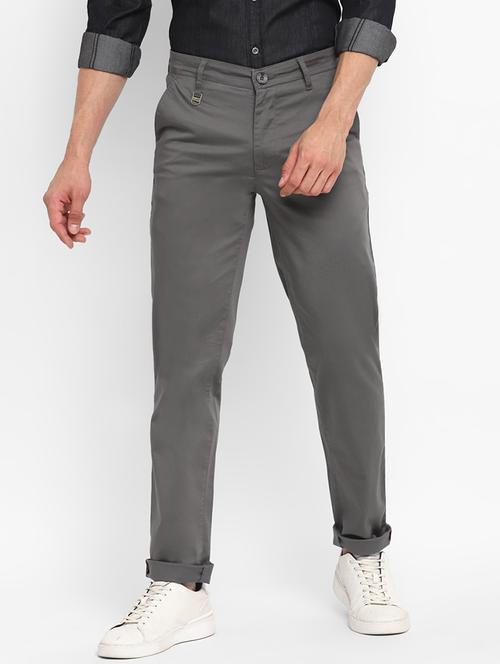 mid rise flat front casual trouser - 19117173 - Very Small Image - 1