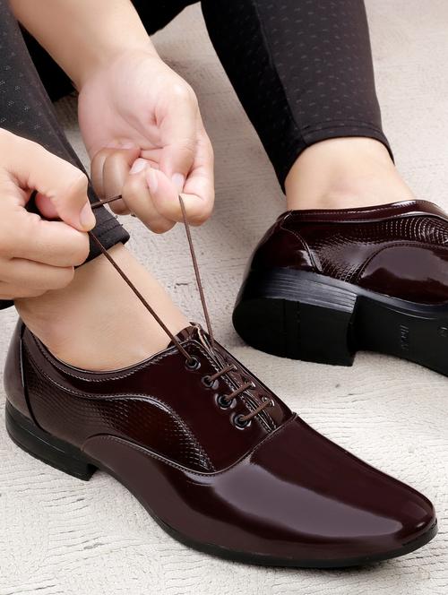 men's synthetic brown derby - 19117438 - Very Small Image - 1