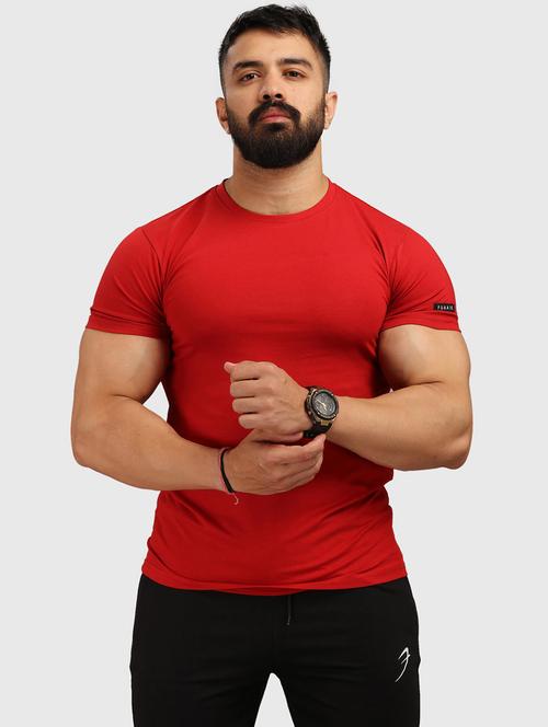 maroon solid t-shirt - 19117603 - Very Small Image - 1