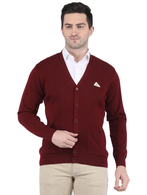 v neck solid cardigan - 19118793 - Very Small Image - 1