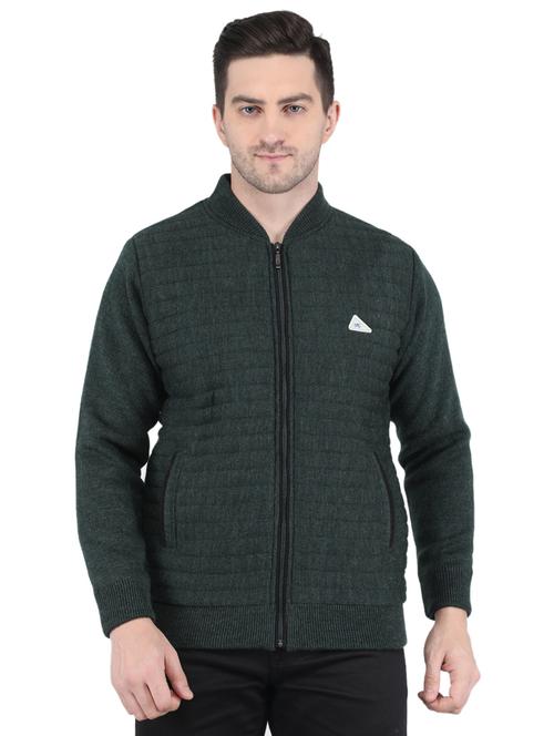 green solid casual jacket - 19118809 - Very Small Image - 1