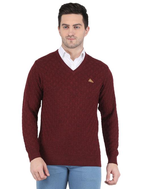v-neck solid pullover - 19119004 - Very Small Image - 1