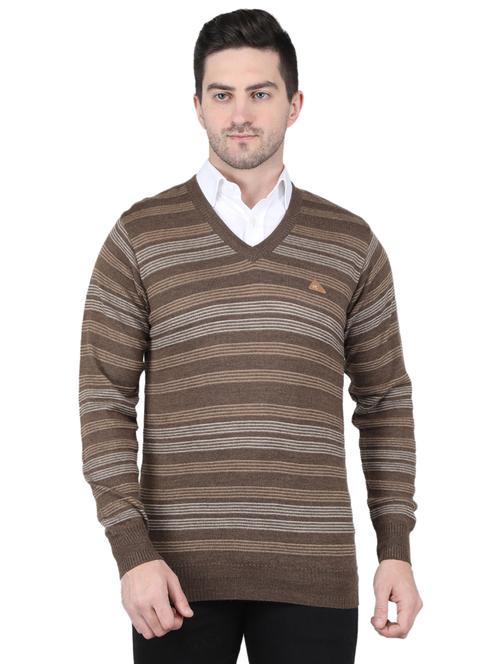v-neck solid pullover - 19119011 - Very Small Image - 1