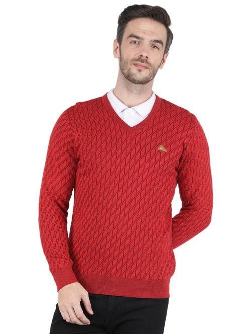 v-neck solid pullover - 19119015 - Very Small Image - 1