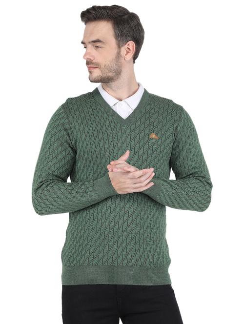 v-neck solid pullover - 19119016 - Very Small Image - 1