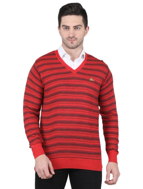 v-neck striped pullover - 19119019 - Very Small Image - 1