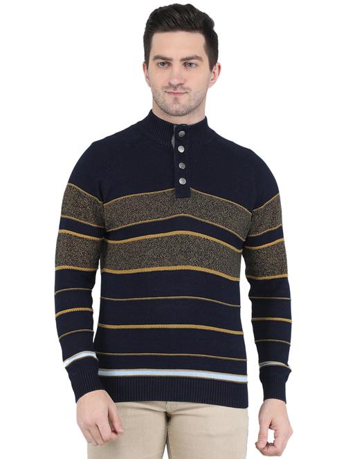 turtle neck stripes pullover - 19119021 - Very Small Image - 1