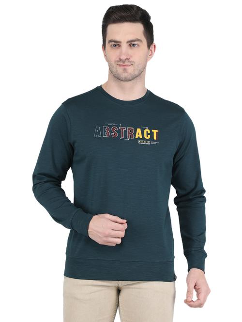 blue cotton blend sweatshirt - 19119032 - Very Small Image - 1
