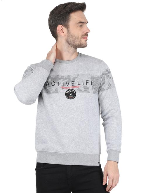 grey cotton blend sweatshirt - 19119035 - Very Small Image - 1