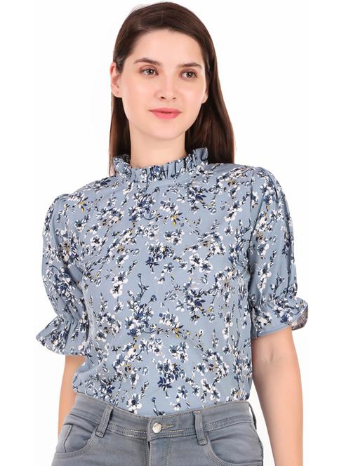 women's straight round neck top - 19120068 - Very Small Image - 1