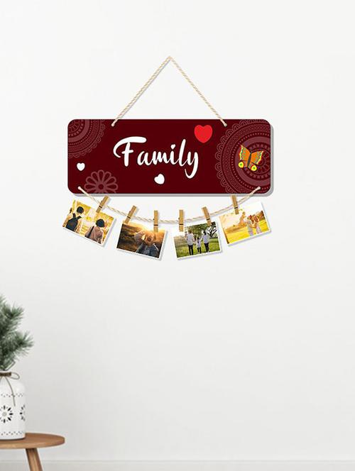 family wall hanging with string and six clips for home decoration (wh_7809n) - 19120805 - Very Small Image - 1