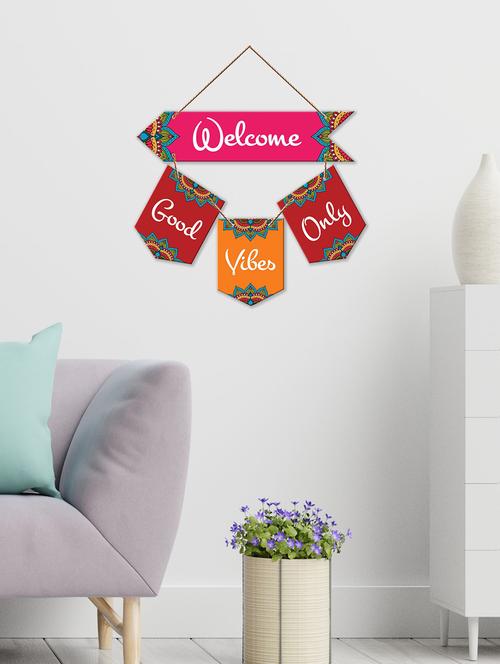 welcome quote decorative wooden wall hanging - 19120863 - Very Small Image - 1