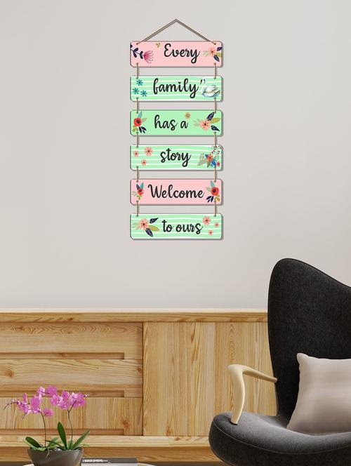 happy family quotes decorative wooden wall hanging decor - 19120868 - Very Small Image - 1