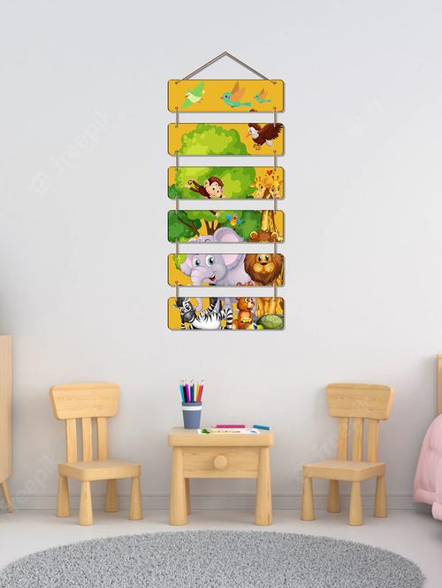 decorative art wooden wall hanging for kids room decoration item (wh_32101n) - 19121042 - Very Small Image - 1