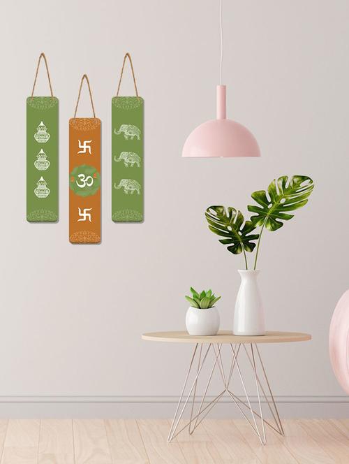 designer wooden wall hanging decoration items for home decor (wh_8105n) set of 3 - 19121092 - Very Small Image - 1