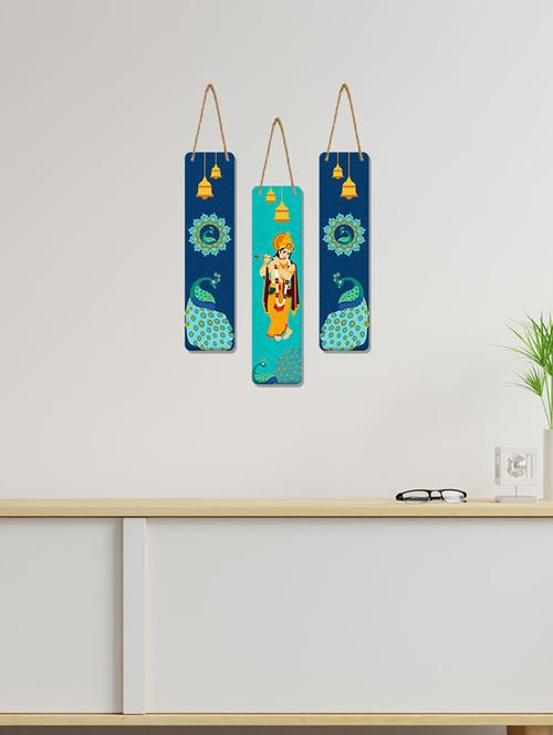 designer wooden wall hanging decoration items for home decor (wh_8110n) set of 3 - 19121093 - Very Small Image - 1