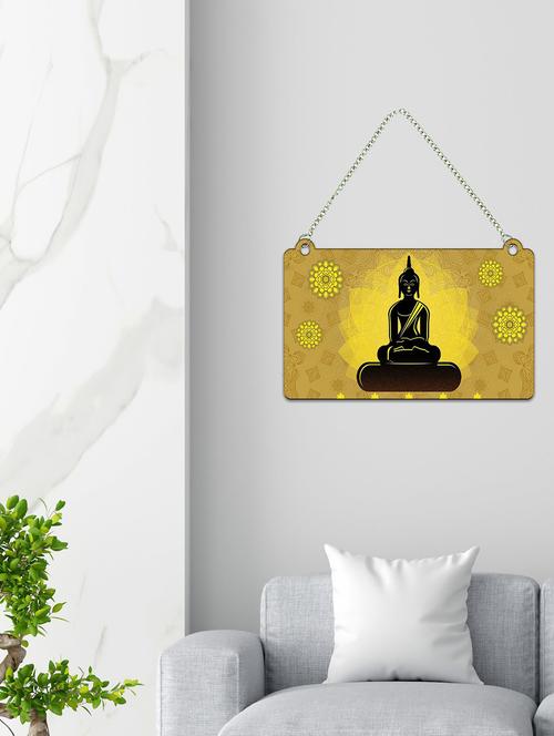 lord buddha floral background decorative wooden wall hanging for home(wh_3504nn) - 19121098 - Very Small Image - 1