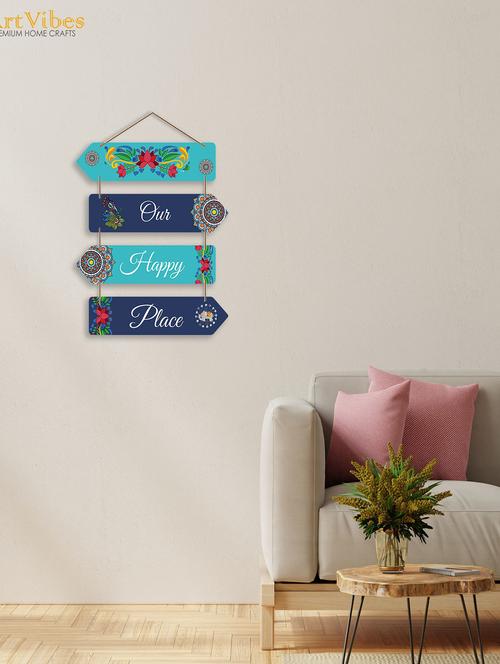 happy place wall hanging decorative item for home decoration art (wh_4413n) - 19121175 - Very Small Image - 1