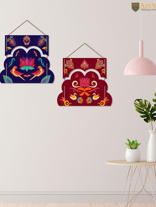 floral art wall hanging decoration items wooden hanger home decor (wh_7909n) - 19121287 - Very Small Image - 1