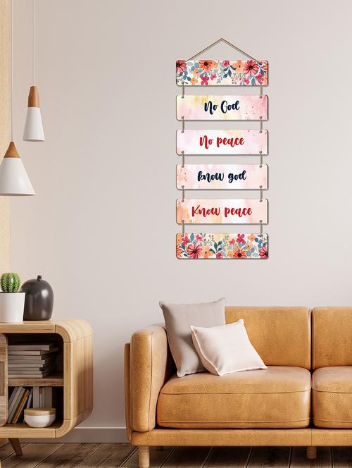 floral peaceful quote decorative wooden wall hanging for home decor (wh_3214n) - 19121332 - Very Small Image - 1