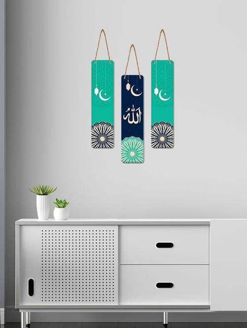 designer wooden wall hanging decoration items for home decor (wh_8107n) set of 3 - 19121410 - Very Small Image - 1