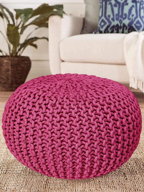 living room round ottoman bean filled stool for foot rest - 19121692 - Very Small Image - 1