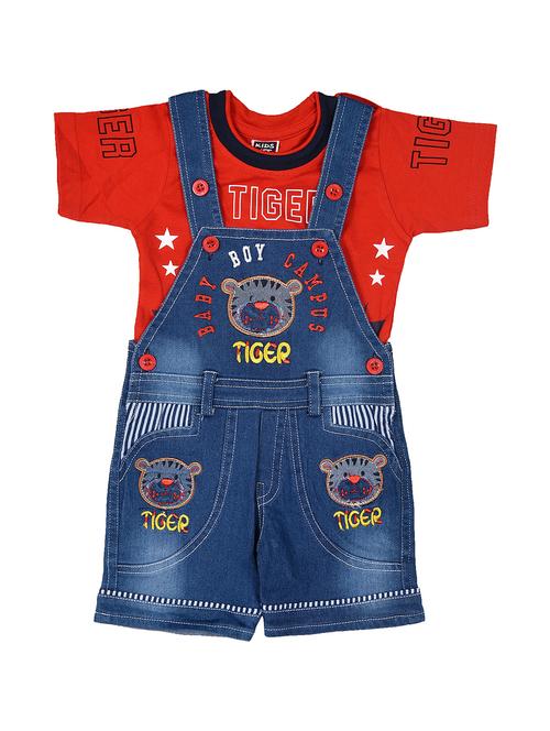 kids printed shorts dungarees set - 19122934 - Very Small Image - 1