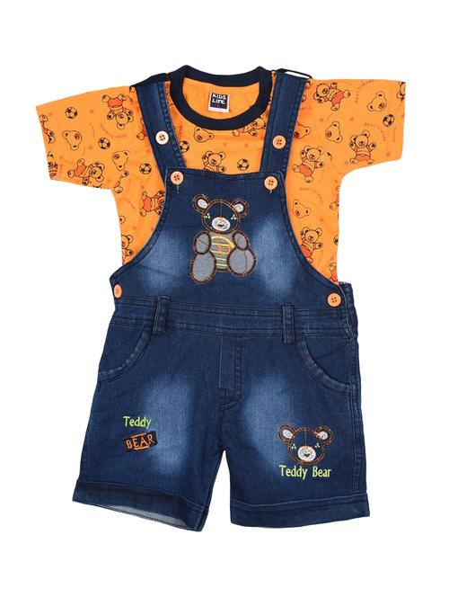 kids printed shorts dungarees set - 19122936 - Very Small Image - 1