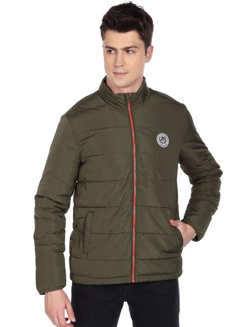 green solid quilted jacket - 19123065 - Very Small Image - 1